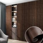 Removable Dark Wood Grain Wallpaper Peel And Stick Self Adhesive wallpaper Wooden Wallpaper Sticker for sale