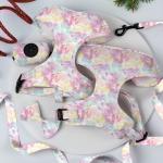 Neoprene Breathable Dog Walking Kit Flora Puppy Leashes Harnesses