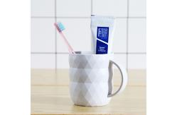 China Student Brush Plastic Water Toothbrush Cup Mug With Handle supplier