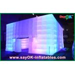 tent inflatable Outdoor PVC Coated Giant Cube Inflatable Tent With Color Change Light / Air Blower for sale