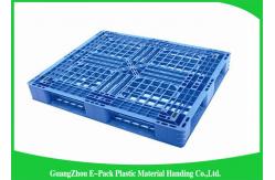 China 1200 * 1000mm Lightweight Plastic Pallets , Single Solid Deck Stackable Plastic Pallets supplier