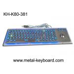 SS Industrial Metal Computer Keyboard With Trackball , Standard USB Or PS2 Output Support for sale