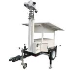 Remote Monitoring Portable Solar Powered Surveillance 4G 5G Camera Trailer For Road Construction Monitoring for sale