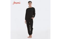 China Soft Women'S 2 Piece Loungewear Long Sleeve And Joggers Solid Sweatsuit Set supplier