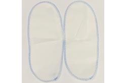 China Adult Disposable Nonwoven Close Slippers With Whole Top Lightweight PP Blue Thread Sewing supplier