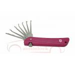 Haoshi Fold Locksmith Tools Foldable 7 in 1 Lock Picking Set Locksmith Tools (Pink） for sale