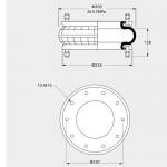 Front and Rear Industrial Air Springs 280126H-1 With 0.7Mpa Frequency 2.46Hz Vibration for sale