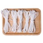 White Round Elastic Rope 3mm Nylon Spandex Ear Loop For Disposable Mask for sale