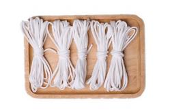 China White Round Elastic Rope 3mm Nylon Spandex Ear Loop For Disposable Mask supplier