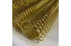 China Dia 25.4mm Gold Plated Metal Spiral Binding Coils For Notebook supplier