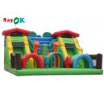 Funny Inflatable Theme Park Bouncer Slide Trampoline For Kids Commercial Indoor Playground Equipment for sale