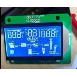 3.3V Custom Segment LCD Display HTN Blue Negative White Characters 12 O'Clock Viewing for sale