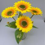 Simulated Flowers Sunflower Fake Flower Bouquet Sunflower Handkerchief Flower Bouquet Wedding Hotel Decoration Flowers for sale