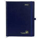 Leatherette Hardcover Student Weekly Planner Navy Blue Custom Color for sale