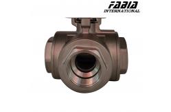 China Pneumatic Three-Way Ball Valve With Wedge Sealing supplier