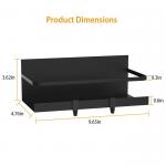 Magnetic Fridge Organizer With Black Seasoning Racks And Free Hooks