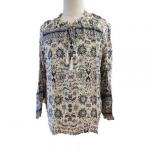 Long Sleeve Women'S O Neck T Shirt With Laceup Ruffles OEM for sale