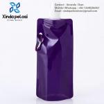 Eco-Friendly Insulated Foldable Sports Plastic Reusable Stand Up Water Pouch With Clip for sale