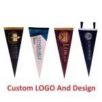 China Sublimation Polyester Felt Pennant Flag 15x20cm Triangle Shape for sale