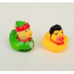 Snowflake Painting Christmas Squeezing Rubber Ducks Safe For Baby Bath for sale
