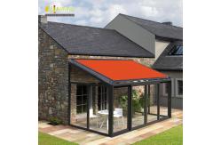 China Conservatory Patio Retractable Roof Awning / Free Standing Balcony Roof Retractable Awning supplier