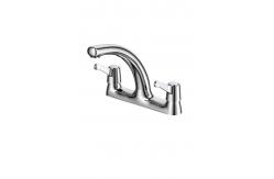 China 1 Hole Dual Handle Bathroom Faucet Copper Material Resist Tarnish supplier