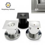 Heavy Duty Modern Metal Furniture Legs & Hardware Accessories for Sofa Dining Table Cabinet-Chromed Round Design for sale