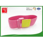 Wide 50mm Pink Elastic Unnapped Reflective Straps With Cinch for sale