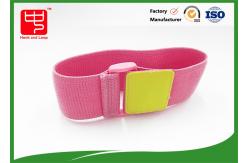 China Wide 50mm Pink Elastic Unnapped Reflective Straps With Cinch supplier