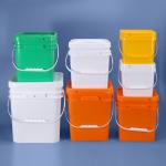 Reusable Square Beverage Bucket Plastic Bulk 5 Gallon Buckets With Lids for sale