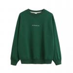 Custom Embroidered Plain Crew Neck Sweatshirt Unlined Drop Shoulder