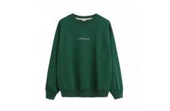 China Custom Embroidered Plain Crew Neck Sweatshirt Unlined Drop Shoulder supplier