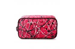 China Daily Use Zipper Canvas Make Up Custom Cosmetic Bag supplier