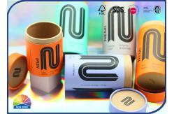 China Perfume Paper Packaging Tube Custom Logo Cylinder With Plastic Window supplier