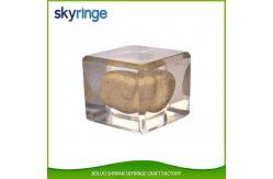 China Personalized Transparent Square Paper Weight , Liquid Filled Paperweight supplier