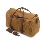 CL-600 Brown Classical Canvas Bag Waxed Canvas and Leather Luggage for sale