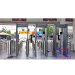 Security Detector Metal Swing Turnstile Gate Automatic Access System For Metro for sale