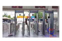 China Security Detector Metal Swing Turnstile Gate Automatic Access System For Metro supplier