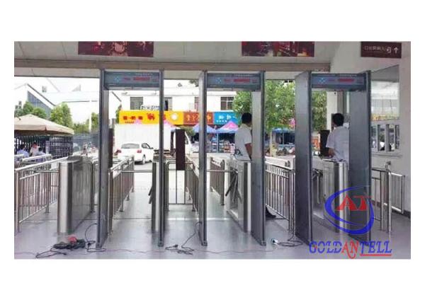 Security Detector Metal Swing Turnstile Gate Automatic Access System For Metro