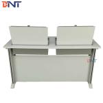 Manual Flip Top Computer Desk With Buffering Hydraulic Pressure Lock for sale