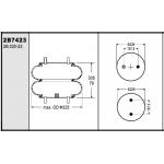 W01-358-7423 2B12-432 Contitech Air Spring FD330-22 368 For SAUER P10-784 for sale
