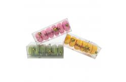 China 0.3mm PET Glossy Lamination 6 Pack Macaron Box With Bee Printing supplier