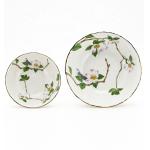 Floral Ceramic Dinner Plates Tableware Gold Rim Ceramic Soup Plate TW-02A121 for sale