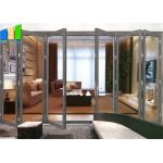 Balcony Horizontal Folding Door Decorative Aluminum Frame Glass Bifold Door for sale