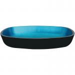 Sky Blue Handmade Rectangular Vessel Sinks Tempered Glass 12mm