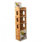Nature Color Pet Food Display Stand Light Weight Essential Oil Display Rack Floor Standing for sale