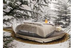 China White Double Room Inflatable Bubble Camping Tent PVC Tarpaulin Material supplier