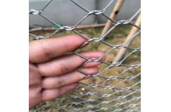 China 316L Plain Weave Knotless Stainless Steel Cable Rope Mesh With Ferrule Connection supplier