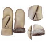 Metal Hand Sewn Winter Leather Mitten Gloves Classic Style Customized Size for sale