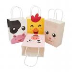 Small Colored Custom Paper Shopping Bags White Interior Mixed Size Gift Bags Bulk For Business for sale